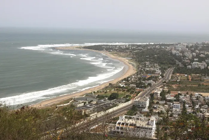 Framed Print : Aerial view of ramkrishna or r k beach Framed Print : Aerial view of ramkrishna or r k beach