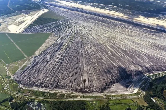 Framed Print : Aerial view of the Reichwalde opencast lignite mine Framed Print : Aerial view of the Reichwalde opencast lignite mine