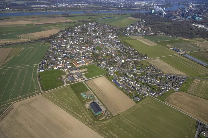Framed Print : Aerial view, residential area, district Mundelheim Framed Print : Aerial view, residential area, district Mundelheim