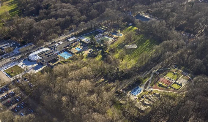 Framed Print : Aerial view, Revierpark Vonderort