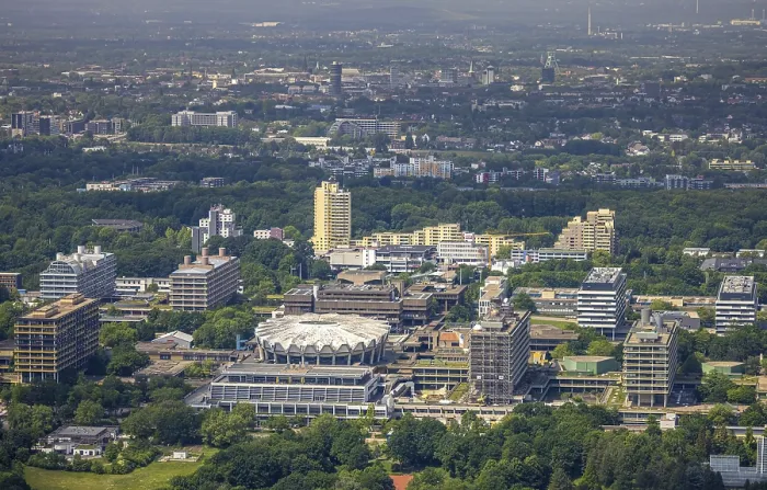 Framed Print : Aerial view, RUB, Ruhr-University Bochum Framed Print : Aerial view, RUB, Ruhr-University Bochum
