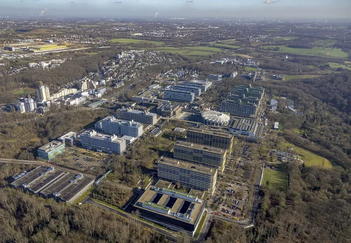Framed Print : Aerial view, Ruhr-University Bochum in the district Querenburg in Bochum