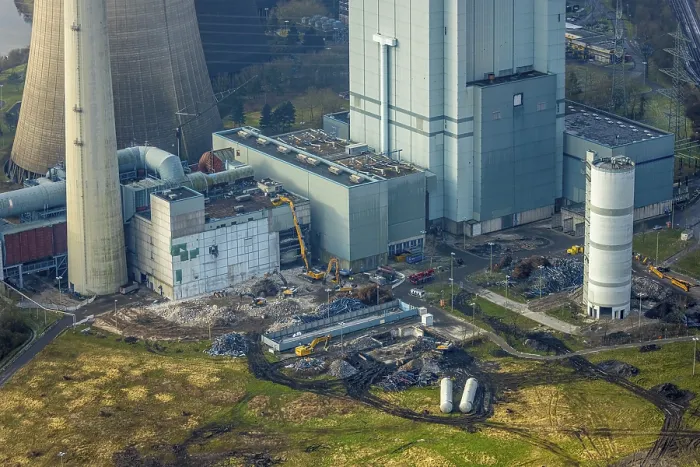Framed Print : Aerial view, RWE Generation SE Gersteinwerk power plant