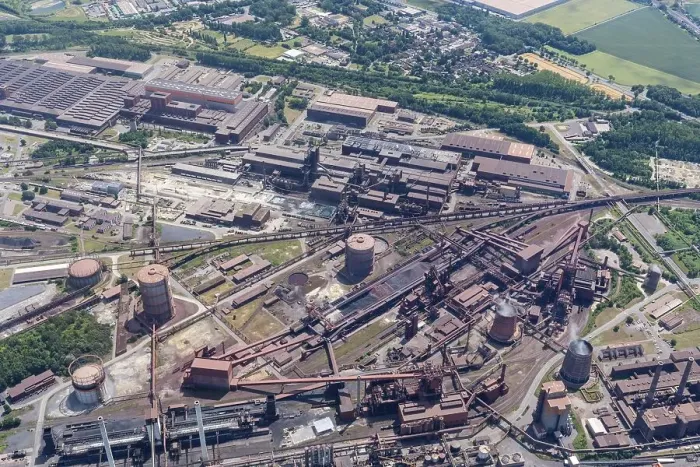 Framed Print : Aerial view of the Salzgitter AG steelworks Framed Print : Aerial view of the Salzgitter AG steelworks