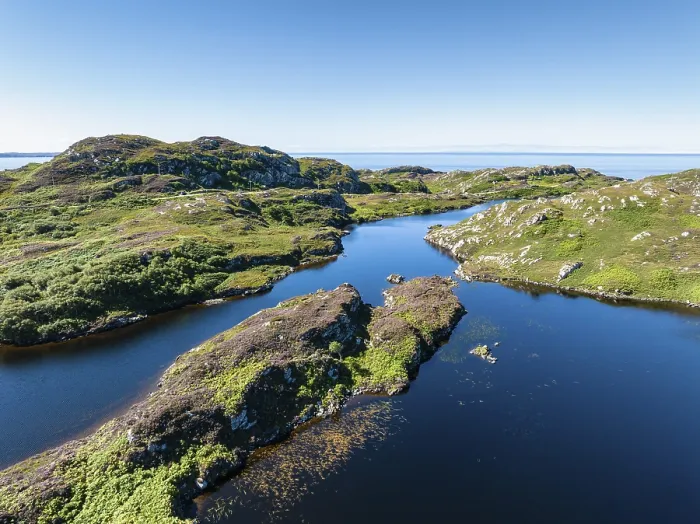 Framed Print : Aerial view of the sparsely populated North West Highlands