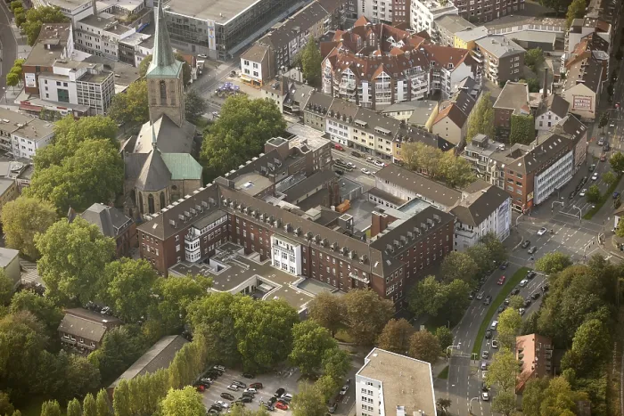 Framed Print : Aerial view, St. Elisabeth Hospital