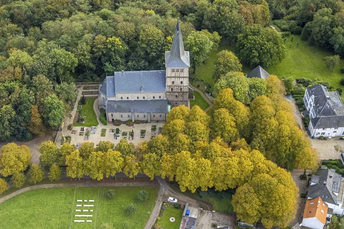 Framed Print : Aerial view, St. Vitus Catholic Church