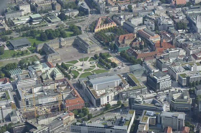 Framed Print : Aerial view, Stuttgart, Baden-Wuerttemberg