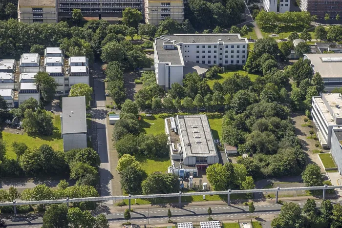 Framed Print : Aerial view, TU Technical University Dortmund TZDO Technology Centre Dortmund