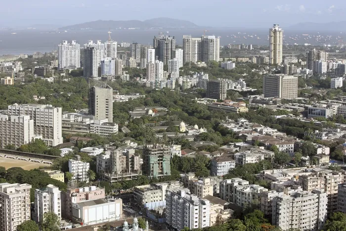 Framed Print : Aerial view of wadala with sewri