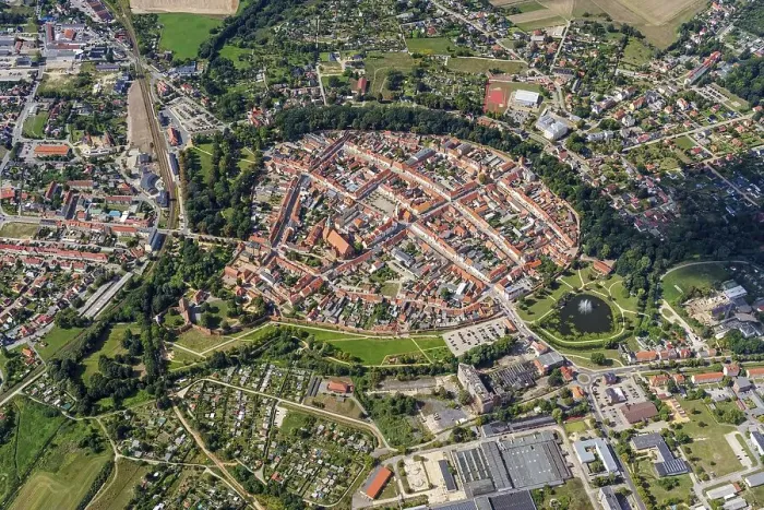 Framed Print : Aerial view of Wittstock an der Dosse