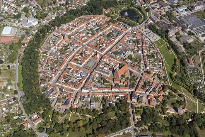 Framed Print : Aerial view of Wittstock an der Dosse