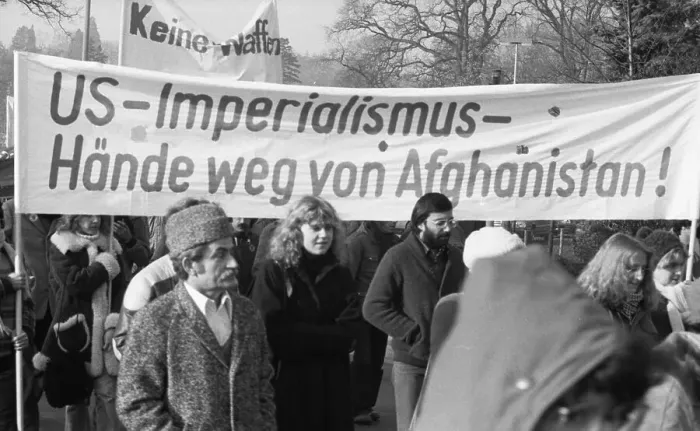Framed Print : Afghans and some Germans demonstrated against US interference in Afghanistan on 19
