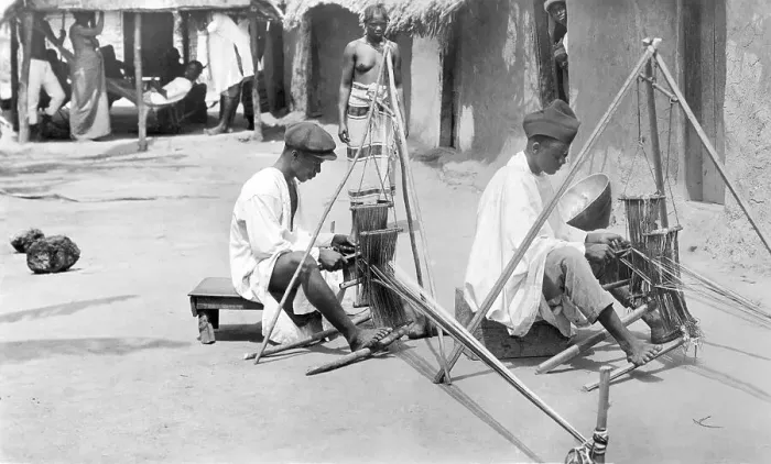 Framed Print : Two african craftsmen at work, historical photo Framed Print : Two african craftsmen at work, historical photo