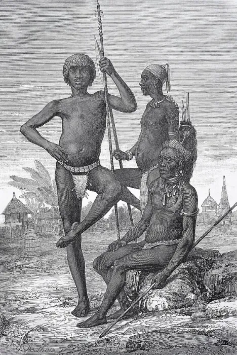 Framed Print : African indigenous people in 1880