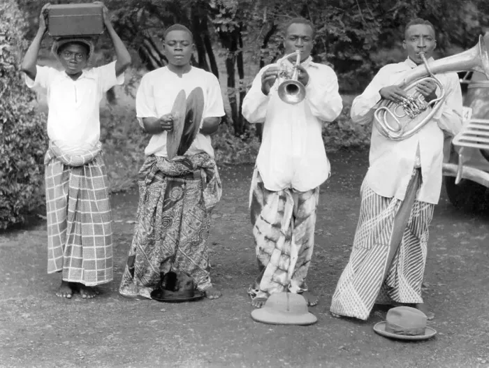 Framed Print : African musicians with European instruments Framed Print : African musicians with European instruments