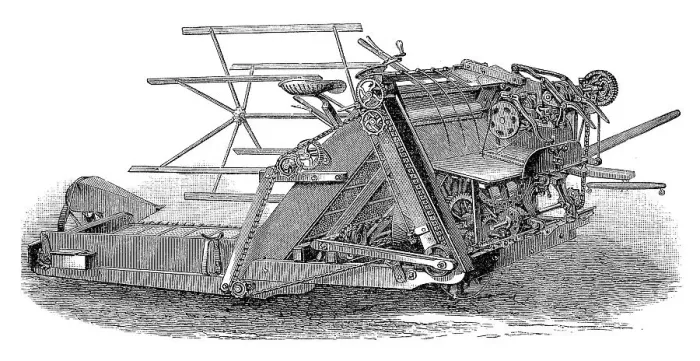 Framed Print : Agriculture implements and machines in the 19th century