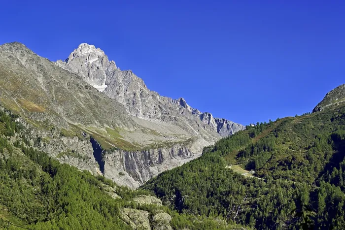 Framed Print : Aiguille du Chardonnet, front foothills of the Argentiere glacier