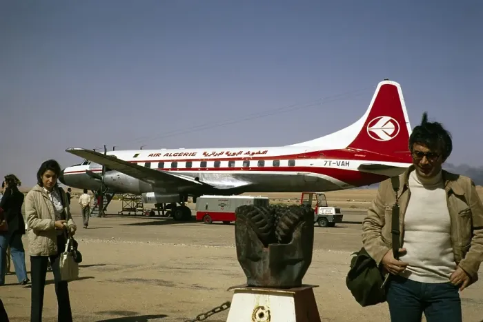 Framed Print : Air Algerie aircraft on the runway at Hassi Massoud airport, Algeria, North Africa, 1973 Convair CV640 variant, built 1957, 7T VAH, Africa Framed Print : Air Algerie aircraft on the runway at Hassi Massoud airport, Algeria, North Africa, 1973 Convair CV640 variant, built 1957, 7T VAH, Africa