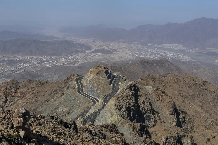 Framed Print : Al Hada road inbetween the mountains Framed Print : Al Hada road inbetween the mountains