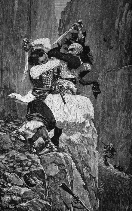 Framed Print : Albanian and a Montenegrin in combat Framed Print : Albanian and a Montenegrin in combat