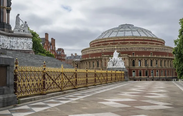 Framed Print : Albert Memorial and Royal Albert Hall concert hall