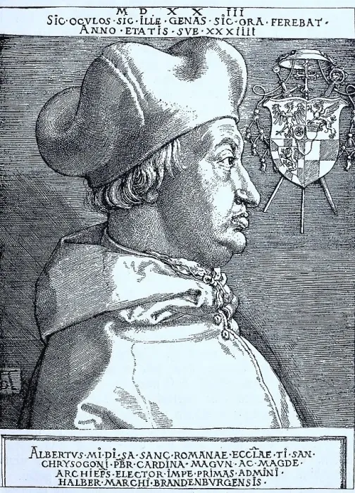 Framed Print : Albrecht Cardinal of Brandenburg