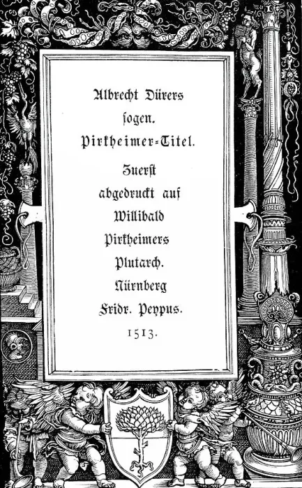 Framed Print : Albrecht Duerer's so-called Pirkheimer Titel Framed Print : Albrecht Duerer's so-called Pirkheimer Titel