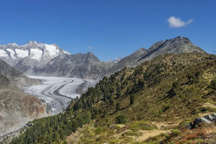 Framed Print : Aletsch Glacier, glacier tongue