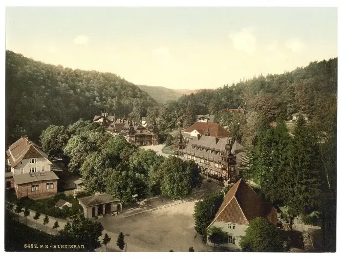 Framed Print : Alexisbad in the low mountain range Harz
