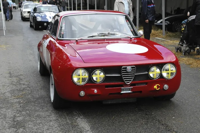 Framed Print : An Alfa Romeo classic car in racing livery with starting number on the side Framed Print : An Alfa Romeo classic car in racing livery with starting number on the side
