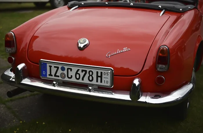Framed Print : Alfa-Romeo Giulietta at classic car meeting in Busum