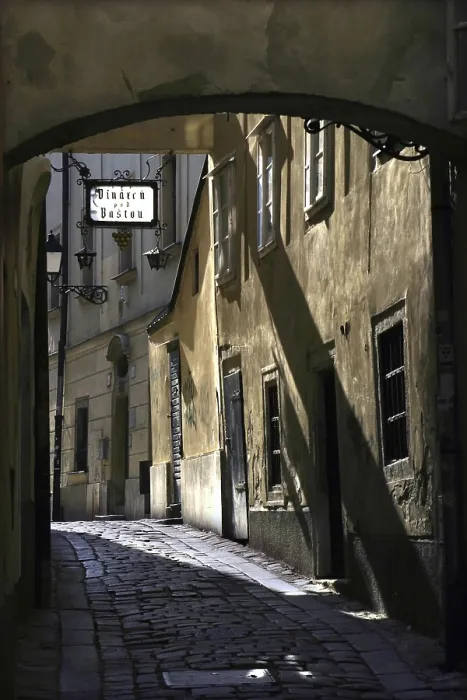 Framed Print : Alley in the historic centre of Bratislava
