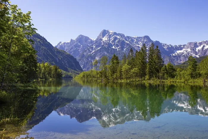 Framed Print : Almsee, Gruenau im Almtal, Totes Gebirge