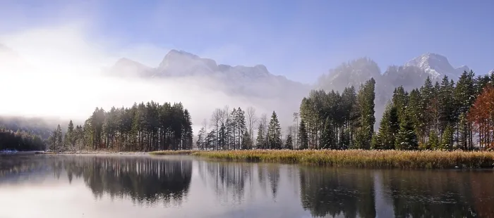 Framed Print : Almsee Lake in autumn, Salzkammergut