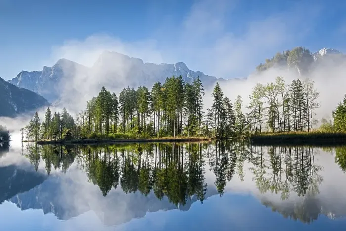 Framed Print : Almsee with reflection, Zehnerkogel