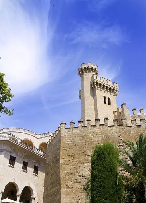 Framed Print : Almudaina palace in Palma de Mallorca from Majorca island from Spain Framed Print : Almudaina palace in Palma de Mallorca from Majorca island from Spain
