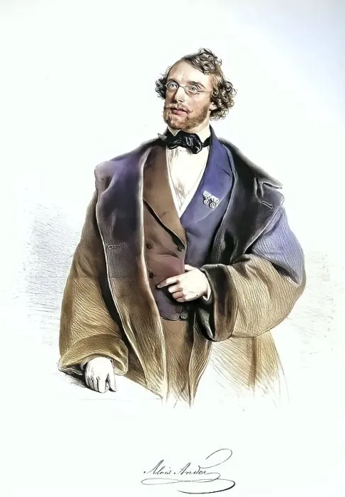 Framed Print : Alois Ander, actually Aloys Anderle (born 10 August 1821 in Libitz an der Doubrawa)