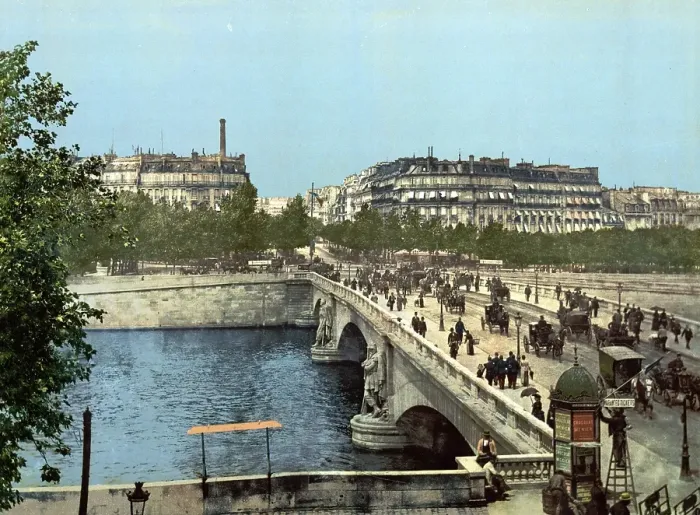 Framed Print : Alpage bridge, Paris, France, historical, around 1900, digitally restored reproduction from a 19th century model, Europe
