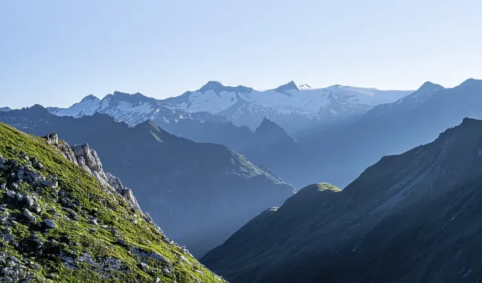 Framed Print : Alpine panorama, view from the Bachlenkenkopf