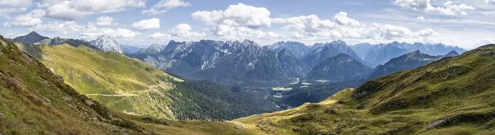 Framed Print : Alpine panorama, view from the Carnic main ridge to the Sesto Dolomites Framed Print : Alpine panorama, view from the Carnic main ridge to the Sesto Dolomites