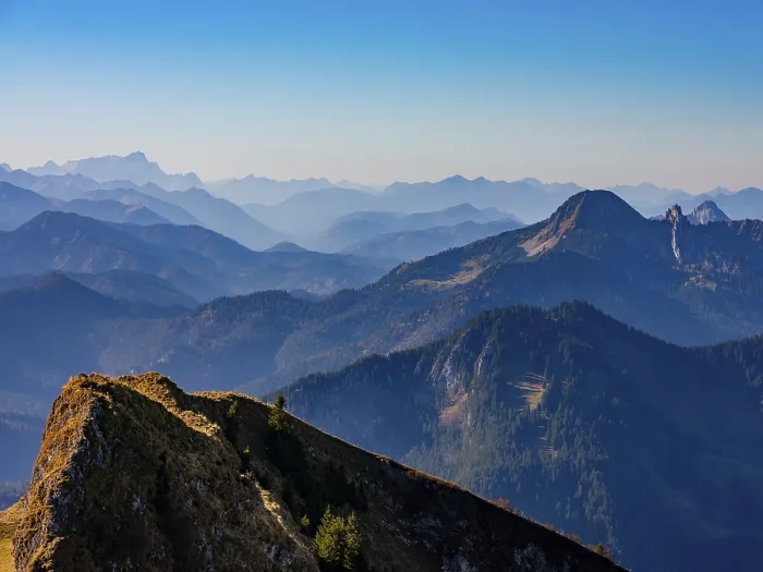Framed Print : Alpine panorama, view from the Rotwand to the Brandenberg Alps Framed Print : Alpine panorama, view from the Rotwand to the Brandenberg Alps