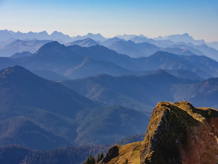 Framed Print : Alpine panorama, view from the Rotwand to the Brandenberg Alps