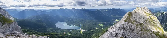 Framed Print : Alpine panorama, Waxenstein on the right