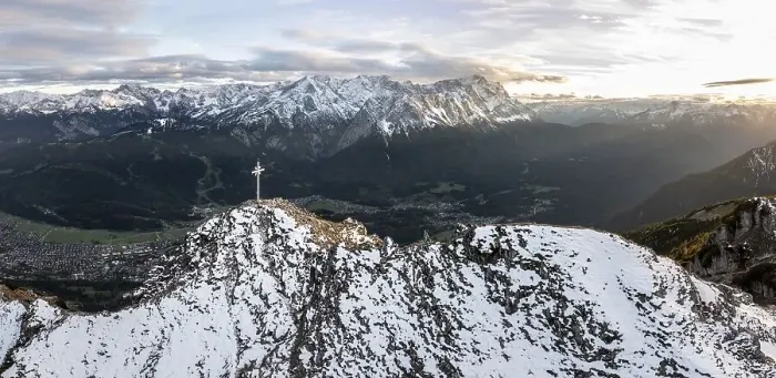 Framed Print : Alpine panorama with Zugspitze
