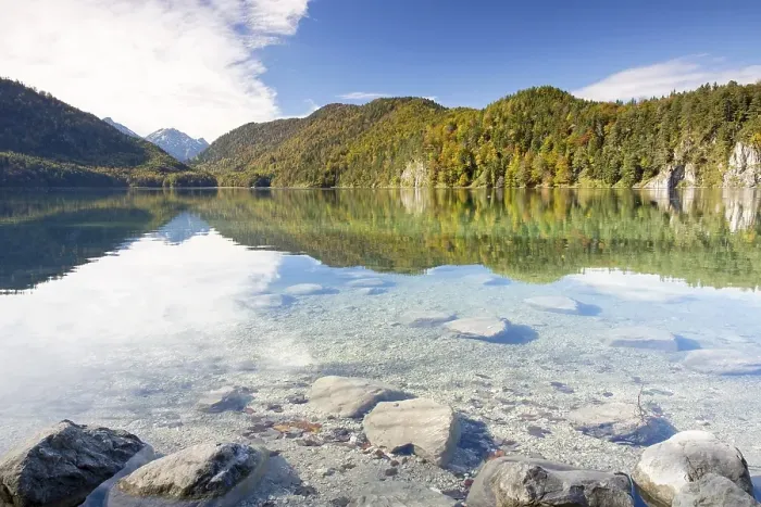 Framed Print : Alpsee lake in autumn, Fuessen