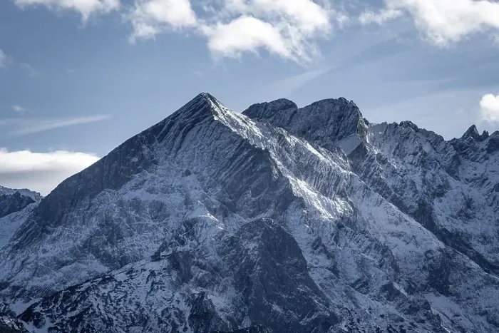 Framed Print : Alpspitze, mountains with snow