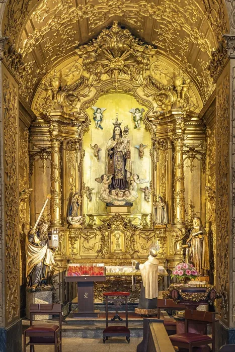 Framed Print : Side altar of the church Igreja do Carmo