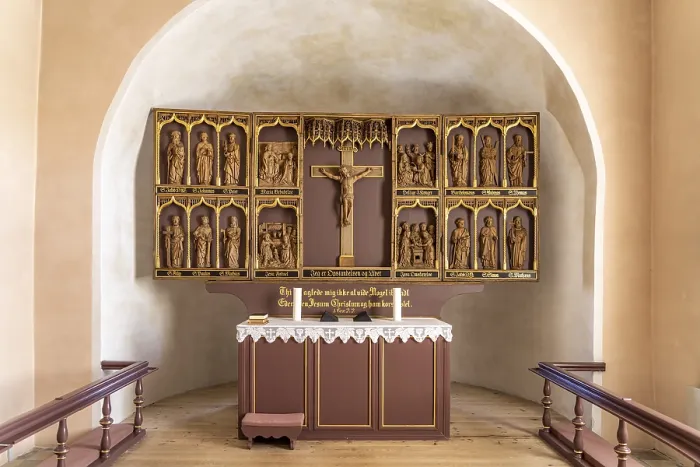 Framed Print : Altar of Lindelse Church, Langeland Island Framed Print : Altar of Lindelse Church, Langeland Island