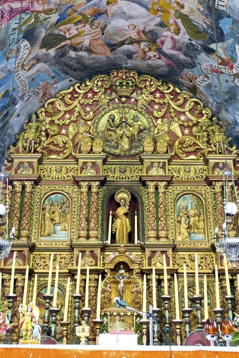 Framed Print : Altar, St. Anthony's church built in 18th century